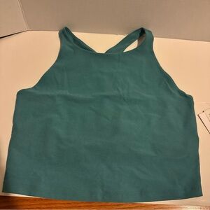 Beyond Yoga Spacedye Refocus Crop Tank Top Deep Aqua Heather Size XL NWT